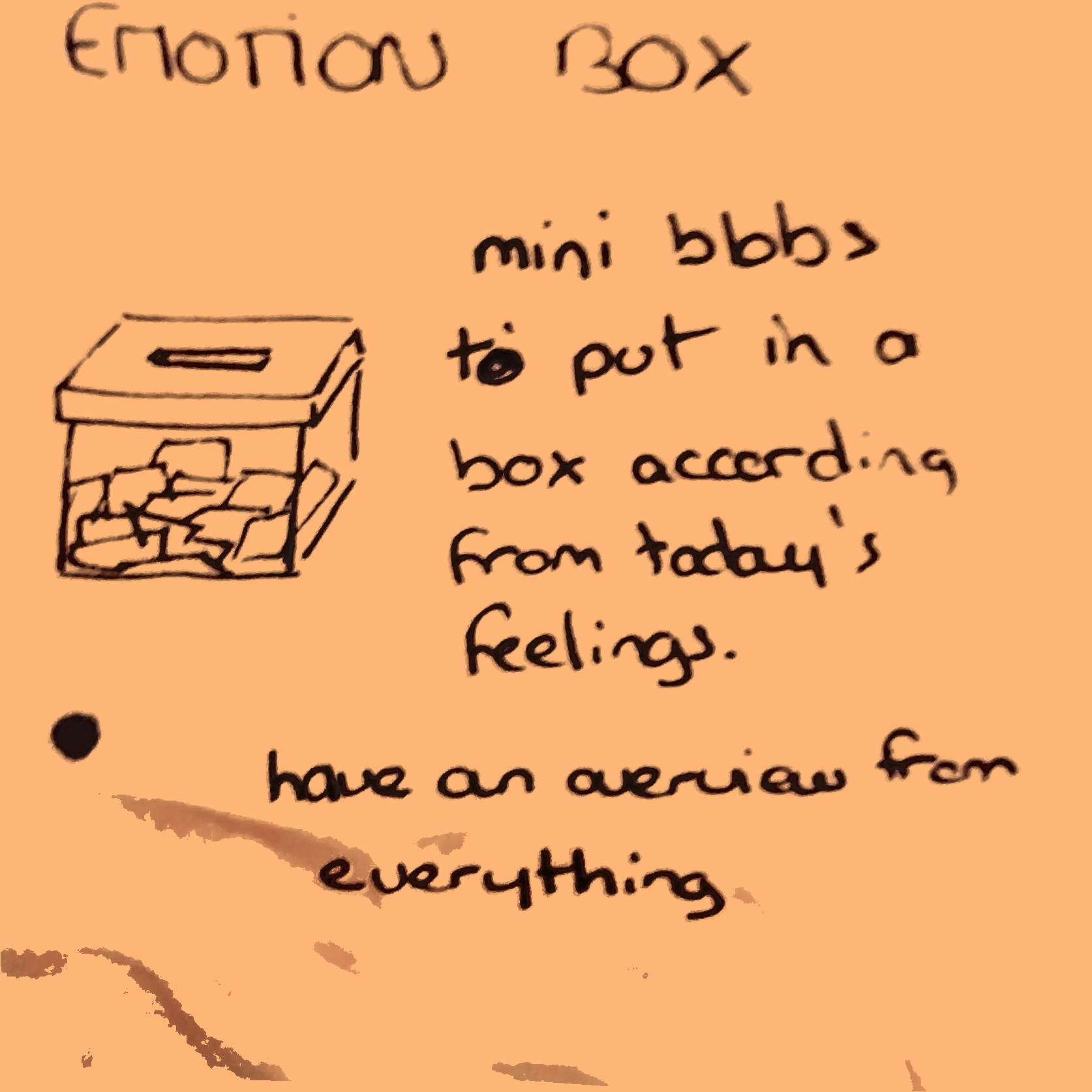 Emotion box post-it
